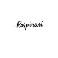 Handwritten Respiration Lettering Educational Calligraphy for Anatomy and Biology png