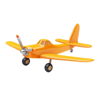 Small yellow airplane with a propeller flying through the sky a classic aircraft symbolizing travel freedom and adventure in the air png