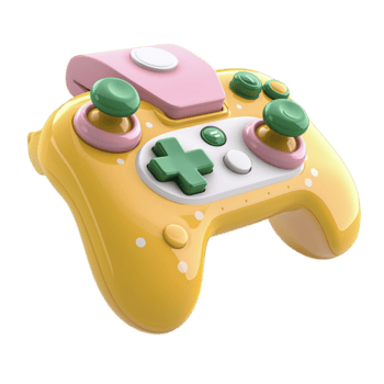 giallo gioco controllore con multiplo pulsanti e joystick un' divertimento e interattivo dispositivo per divertimento e gioco esperienze png