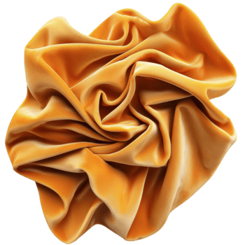 d'oro tessuto drappeggiato e piegato nel un' vorticoso modello la creazione di un' lussuoso e elegante struttura png