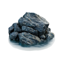 Pile of dark gray rocks or stones in a cluster png