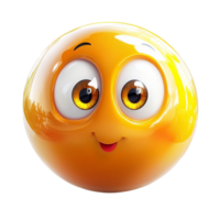 Excited emoji face bursting with laughter expressive png