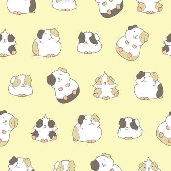 Guinea cerdo sin costura modelo antecedentes para impresión tela superficie Moda envase vector