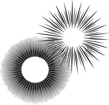 Abstract starburst and circular burst design vector