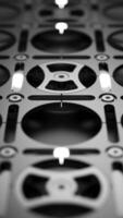 High-tech rotating metal component in sharp detail. Ideal for themes of engineering, precision, innovation, and advanced industrial design. video