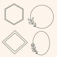 Minimal elegant geometric frame set vector