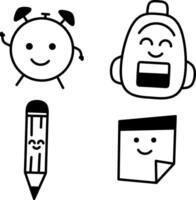 Cute daily items for fun vector