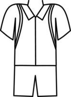 line art illustration of shirt and pants vector