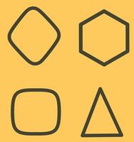 Simple Minimalist Geometric Frame Set vector