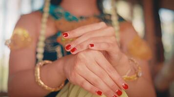 Elegant Hand Gestures of a Javanese Female Dancer video