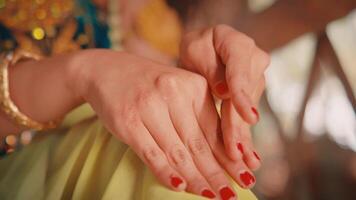 Close-up of a Javanese Dancer's Graceful Hand Gestures video