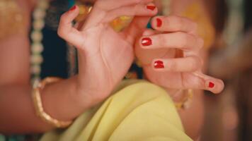 Delicate Hand Movements of a Traditional Javanese Dancer video