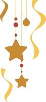 Hanging Stars and Ribbons vector