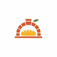 Baked Bread in a Traditional Brick Oven Illustration vector
