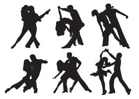 Latin Dance Couple Silhouette vector