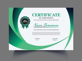 green white certificate design vector
