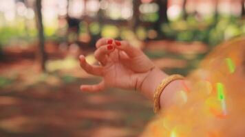 Artistic Close-up of Javanese Dancers' Golden Accessories video