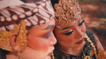 Intimate Close-up of a Javanese Dancing Couple video