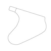 Foot care sock outline icon vector