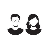 User Profile Icons for Male and Female Identification vector