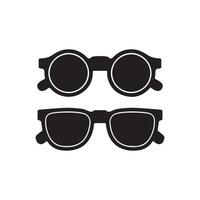 Silhouettes of Round and Square Sunglasses vector