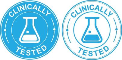 Clinically Tested Icons for Health Product Certification and Approval vector