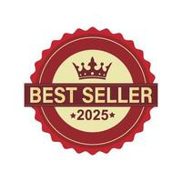 Premium Best Seller 2025 Label for Verified Products vector
