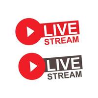 Live Broadcast Symbols for Internet Streaming and Online Shows vector