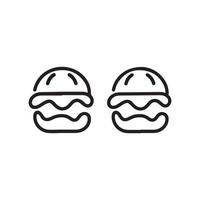 Burger Symbol Set for Food and Fast Meal Concepts vector