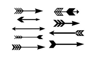 Minimal Black Arrow Icon Set Bold Directional Symbols vector