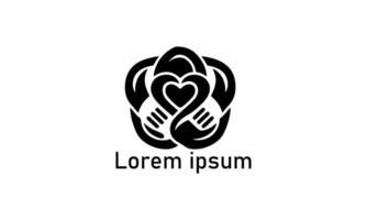 Heart and Hands Logo Icon Unity, Care, and Compassion Symbol Design vector