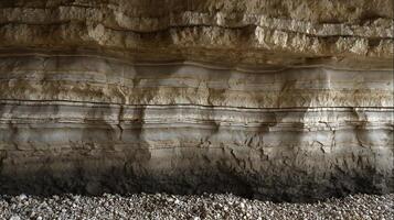 Layers of Time Close up of Ancient Rock Formations. photo