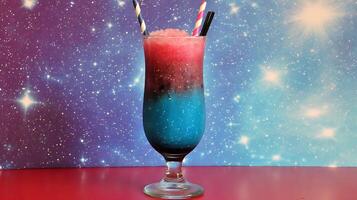 Sip on a Cosmic Creation A Refreshing Galaxy Drink. photo