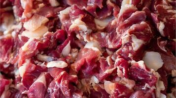 Fresh Raw Meat Slices Ready for Delicious Cooking and Grilling. photo