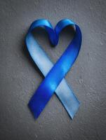 Symbolic Ribbon Forming a Heart Shape Representing Mental Health Support and Awareness photo