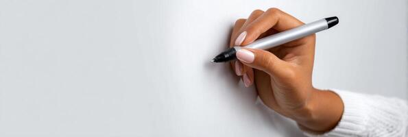 Teacher Writing on Whiteboard During Class With Ample Copy Space for Notes and Illustrations photo