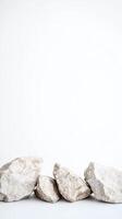 Natural Stone Rocks on Pristine White Background photo