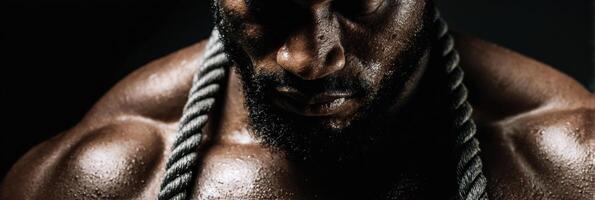 Exploring the Balance Between Strength and Vulnerability in Mens Wellness Through Intense Focus and Resilience photo