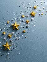 Customer Review Stars Create a Dynamic Feedback Loop on a Minimal Background Representing Evaluation and Satisfaction photo