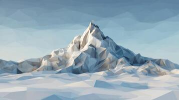 Low-poly mountain peak photo
