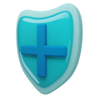A blue shield with a plus sign on it png