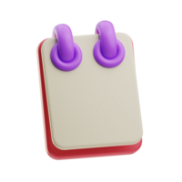 Sticky Notes with Purple Push Pins png