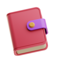 Mini Pink Notebook with Purple Strap png