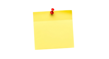 Yellow Sticky Note with Push Pin png