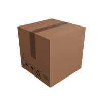 Illustration of Closed Cardboard Box for Shipping png