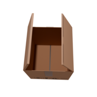 Open Empty Cardboard Box Packaging png