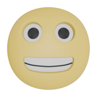 3D Emoticon Grinning with Wide Eyes png