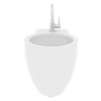 3d render modern wall mounted bidet faucet with transparent background png