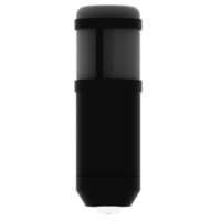 Render black studio microphone condenser with transparent background png
