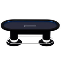 Modern poker table with transparent background png